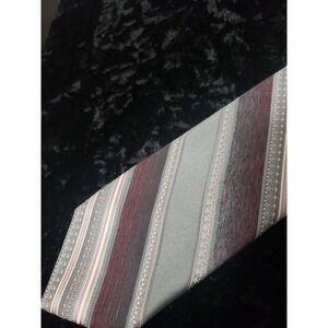 Cabralli Collection Striped Neck Tie Mens Brown Pink Gray Career Wear